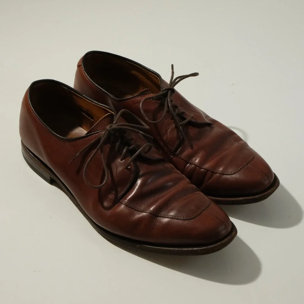 Allen Edmonds 12 D Delray Derby Leather Brown Dress Shoes USA Made